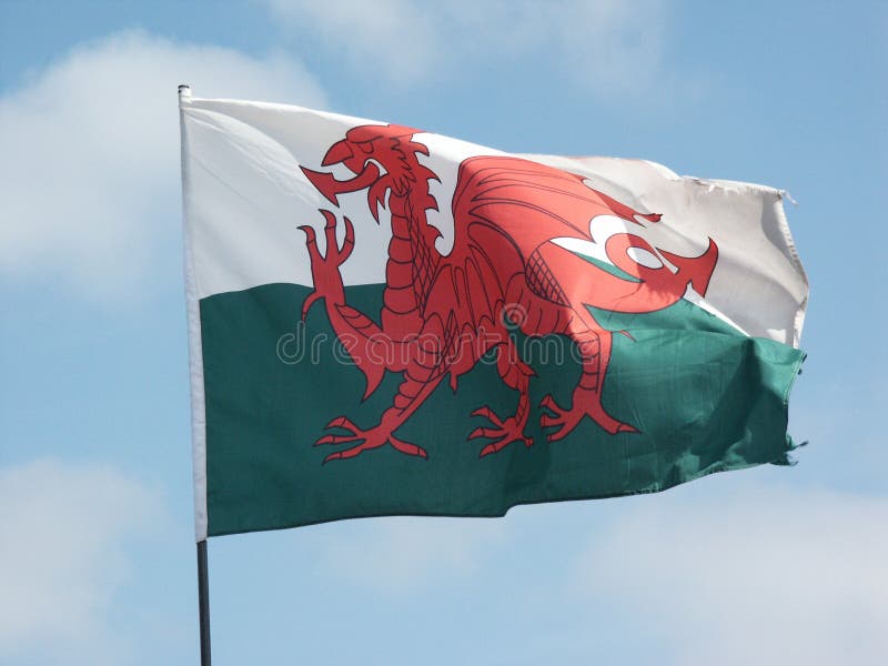 Welsh Flag flying