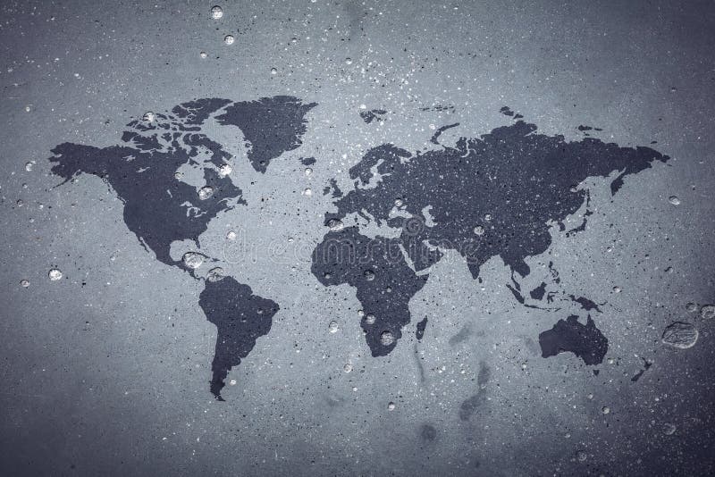 Weltkarte auf grauem konkretem Hintergrund vektor abbildung Weltkarte auf grauem konkretem Hintergrund vektor abbildung