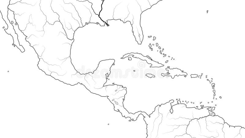 Weltkarte von MITTELAMERIKA und von KARIBISCHER REGION: Mexiko, Karibikinseln, karibisches Becken Geographisches Diagramm stock abbildung Weltkarte von MITTELAMERIKA und von KARIBISCHER REGION: Mexiko, Karibikinseln, karibisches Becken Geographisches Diagramm stock abbildung