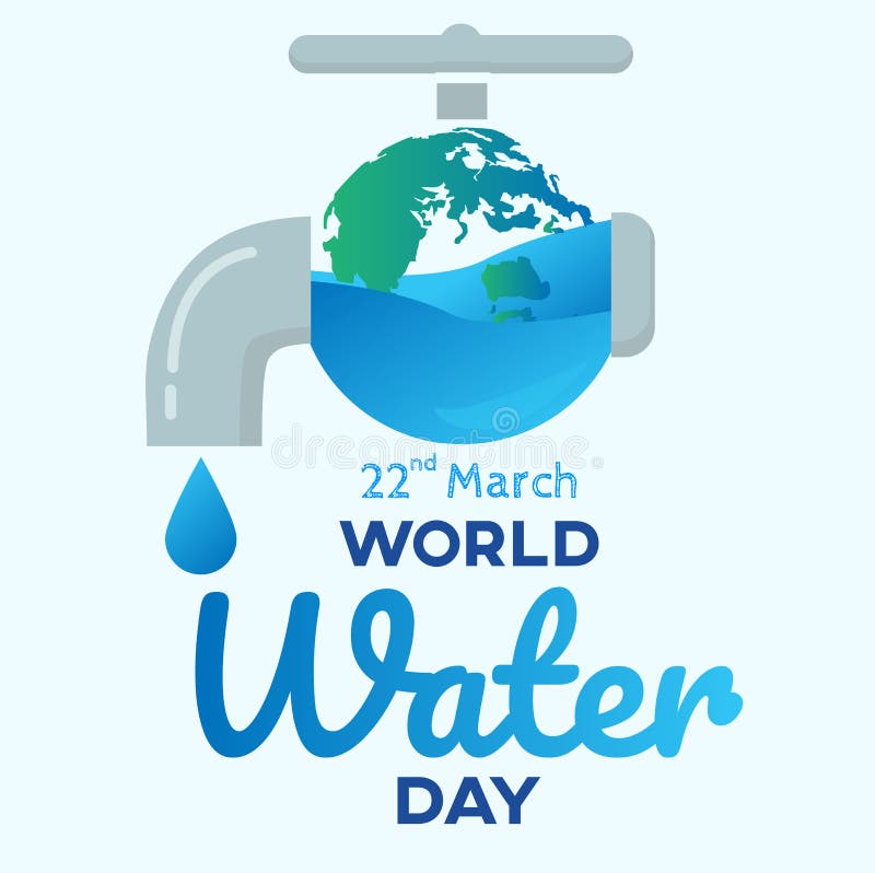 Weltwassertag mit Hahnhintergrund, benner, Grußkarte oder Plakat für Kampagnenabwehrwasser vektor abbildung Weltwassertag mit Hahnhintergrund, benner, Grußkarte oder Plakat für Kampagnenabwehrwasser vektor abbildung