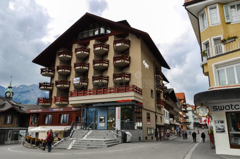 Wengen Village in Swiss Alps