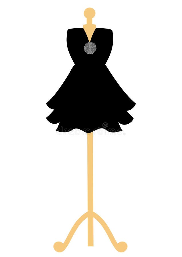 Wenig schwarzes Kleid stock abbildung