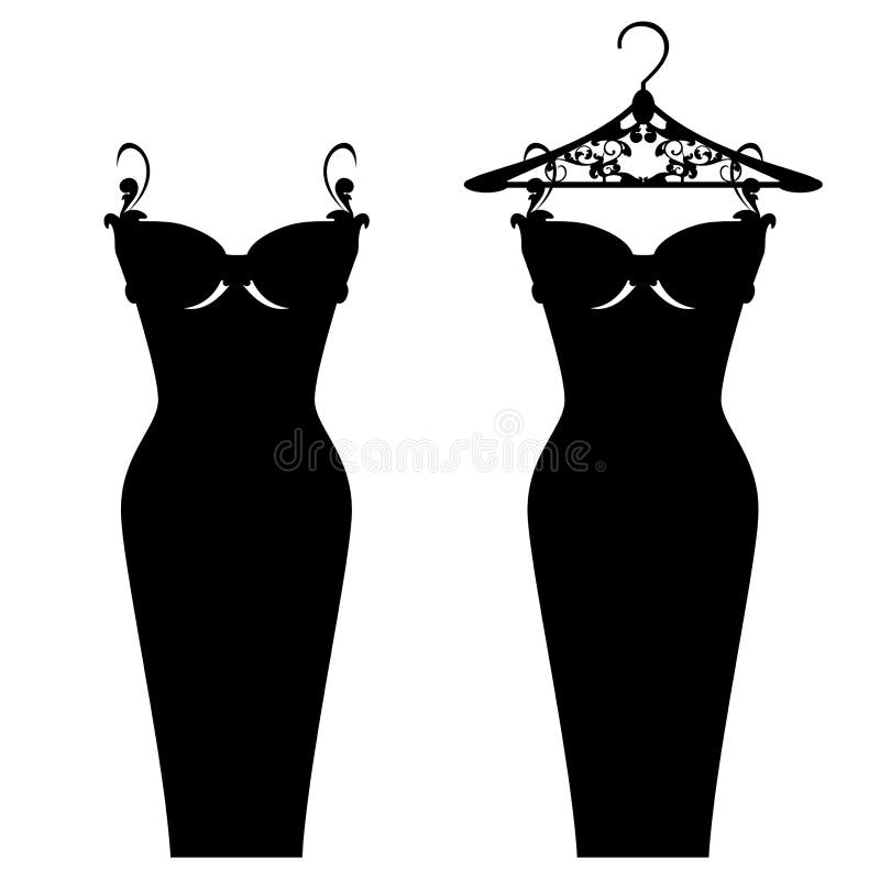 Wenig schwarzes Kleid lizenzfreie abbildung