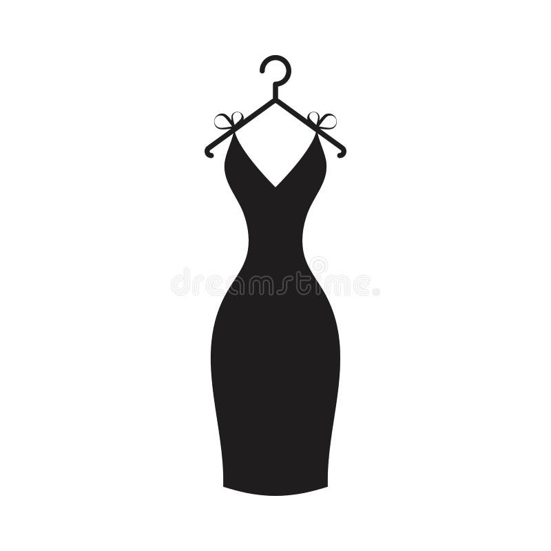 Wenig schwarzes Kleid lizenzfreie abbildung