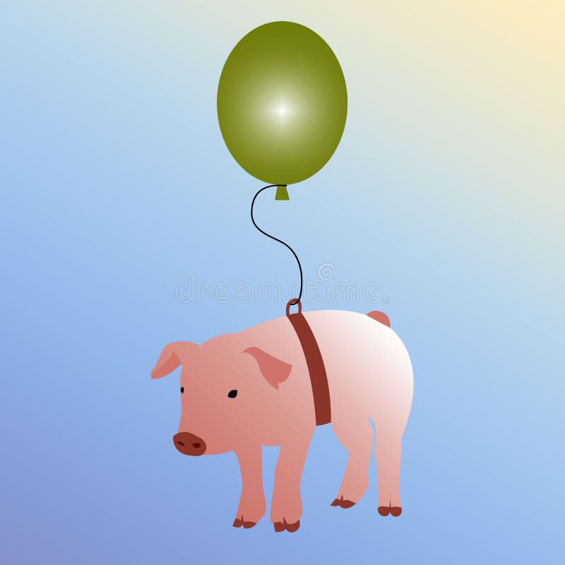 Wenn Schweine Konzept fliegen lizenzfreie abbildung Wenn Schweine Konzept fliegen lizenzfreie abbildung