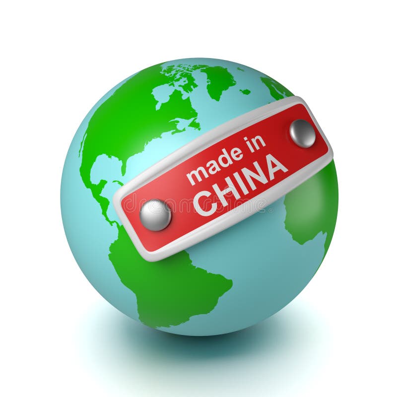 Wereld in China wordt gemaakt dat royalty-vrije illustratie Wereld in China wordt gemaakt dat royalty-vrije illustratie