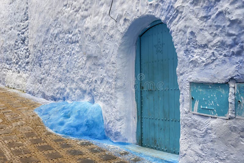 Wereldsteden, Chefchaouen in Marokko stock foto Wereldsteden, Chefchaouen in Marokko stock foto