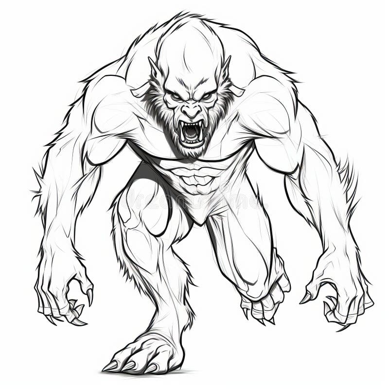 Werewolf Drawings For Kids