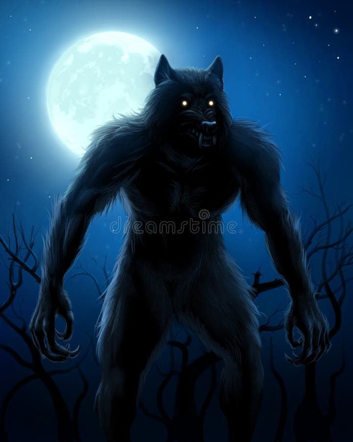 werewolf луны иллюстрация штока werewolf луны иллюстрация штока