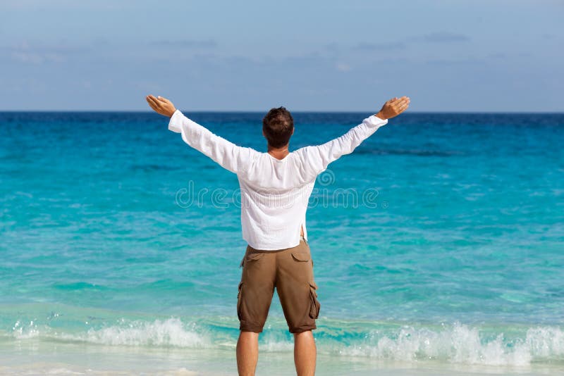 wesołych plażowi faceta obraz stock wesołych plażowi faceta obraz stock