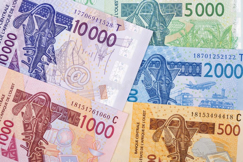 Old West African States Money in the Black Wallet Stock Image Image