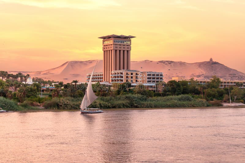 West Bank of the Nile at Aswan, Egypt Stock Image Image of luxor