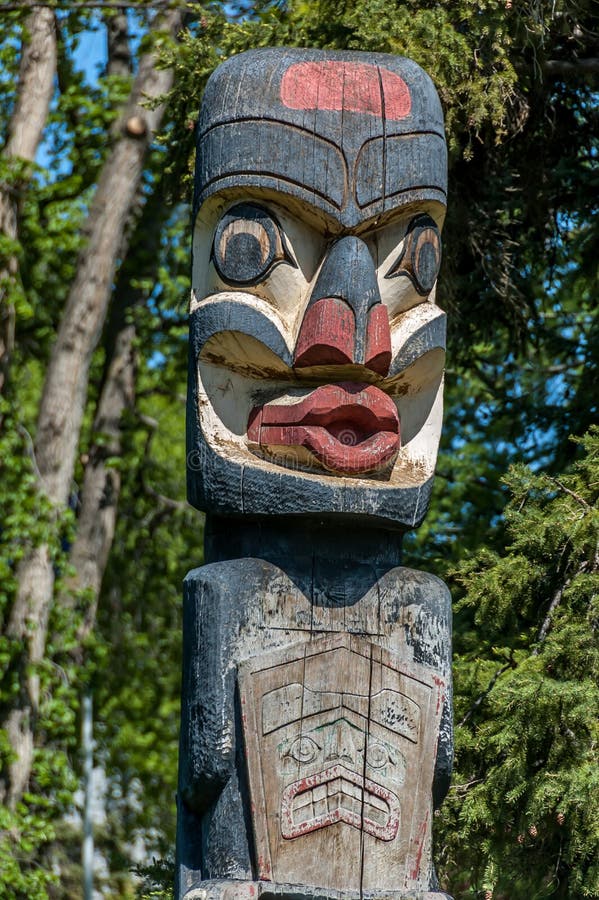 West coast totem pole stock photo