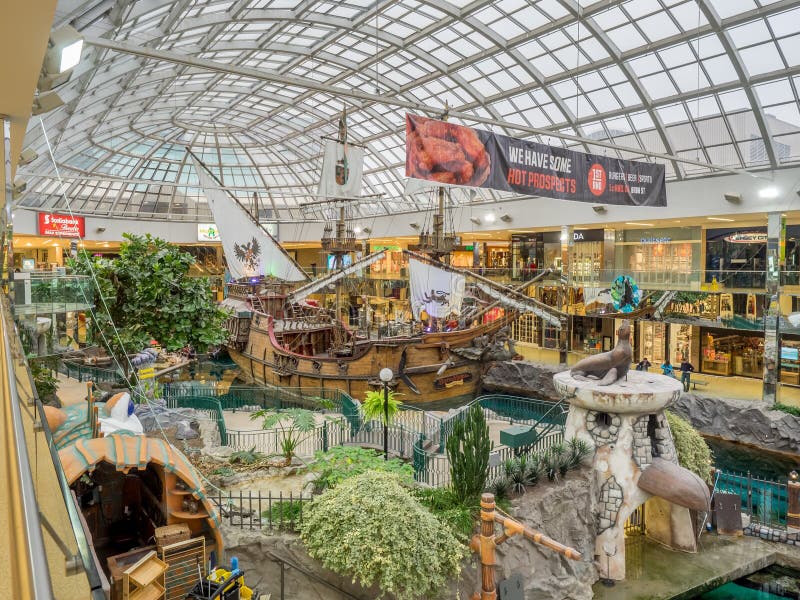 West Edmonton Mall galleon attraction royalty free stock images