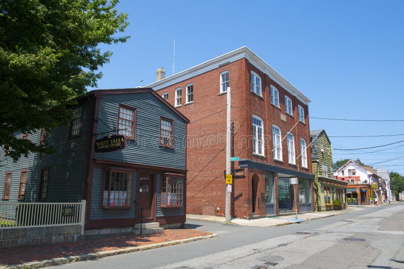 West India Goods Store at 164 Derby Street in historic town Salem, Massachusetts MA, USA. This building now belongs to Salem Maritime National Historic Site. West India Goods Store at 164 Derby Street in historic town Salem, Massachusetts MA, USA. This building now belongs to Salem Maritime National Historic Site.