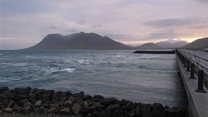 West-Island Sonnenaufgang Herbst Kolgrafafjordur Fjord Bucht