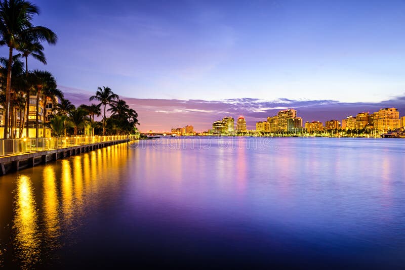 West Palm Beach, Florida, USA on the intracoastal waterway. West Palm Beach, Florida, USA on the intracoastal waterway.