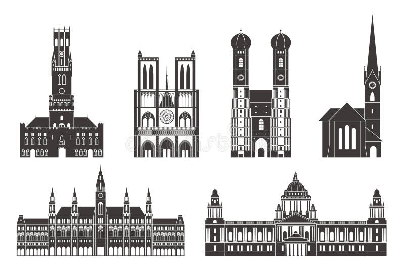 Westelijk Europa Samenvatting stock illustratie