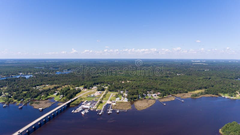 Westelijke Kust van Mobiele Baai, Alabama stock afbeelding Westelijke Kust van Mobiele Baai, Alabama stock afbeelding