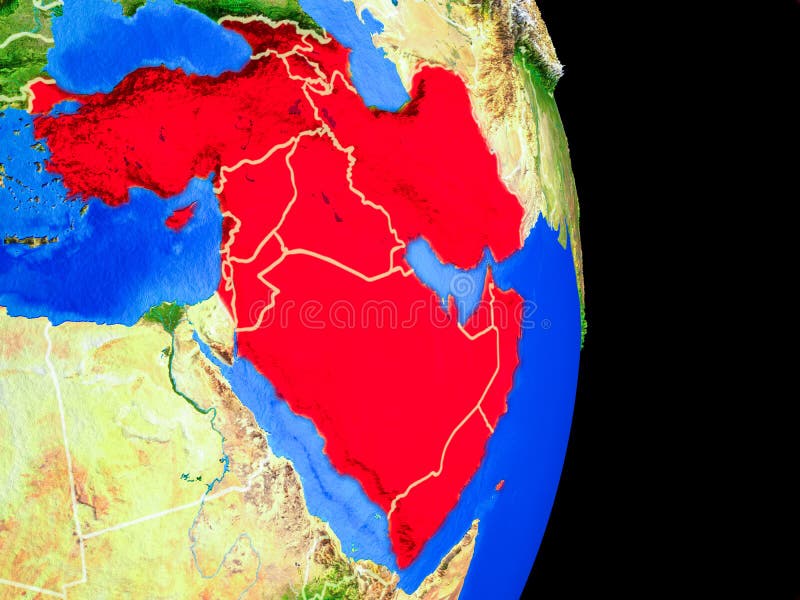 Азия на глобусе. West Asia. Western asia