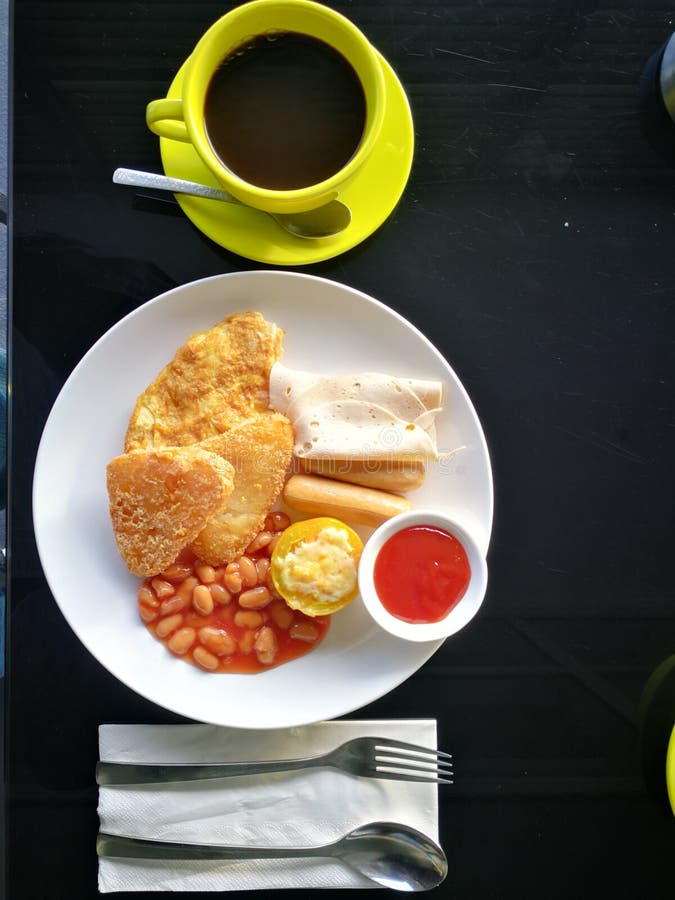 Western Breakfast Menu Set this Morning Stock Photo - Image of ...