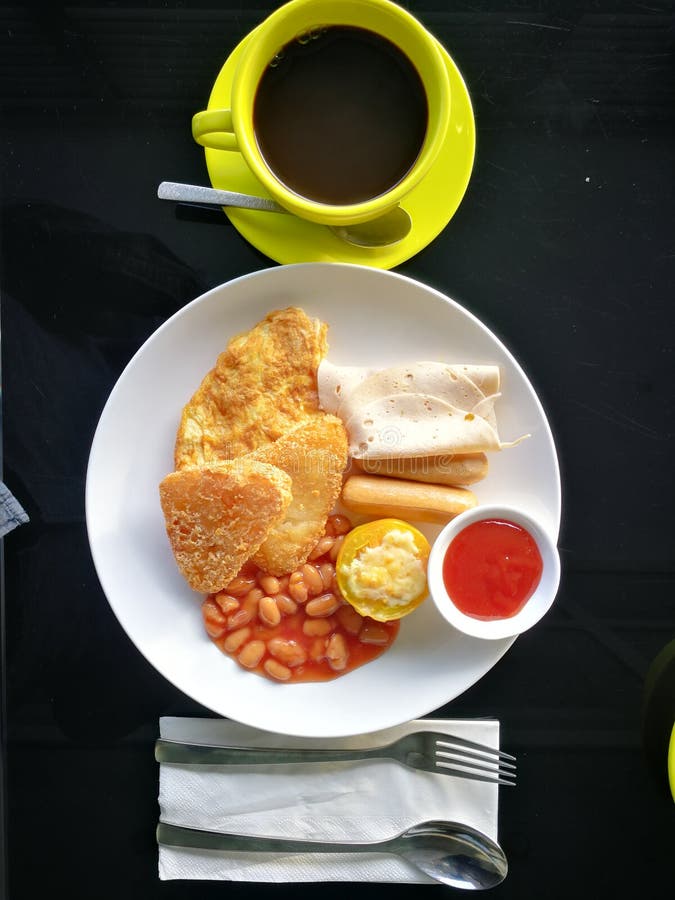 Western Breakfast Menu Set This Morning Stock Photo - Image of ...