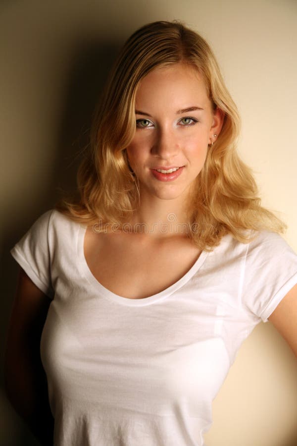 Western girl looking at viewer royalty free stock image