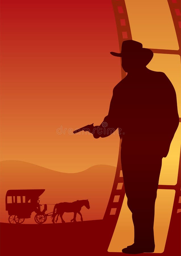 Download Western poster stock vector. Illustration of desert, illustration - 23929924