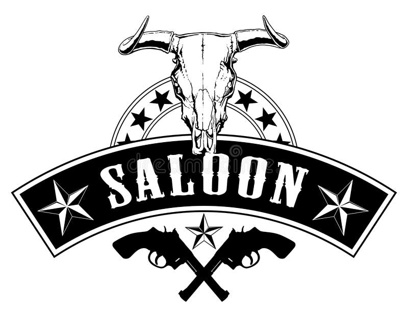 Download Western Saloon Design stock vector. Illustration of retro ...