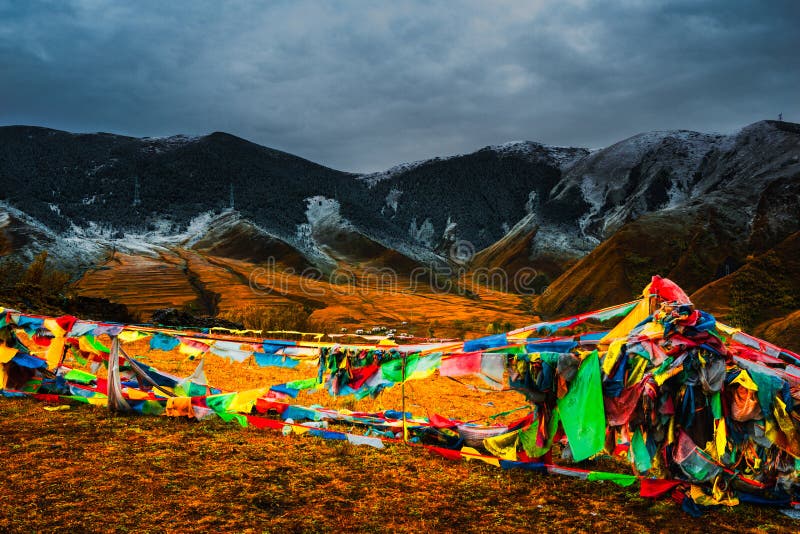 Plateau snow mountain in western Sichuan Plateau stock image Plateau snow mountain in western Sichuan Plateau stock image