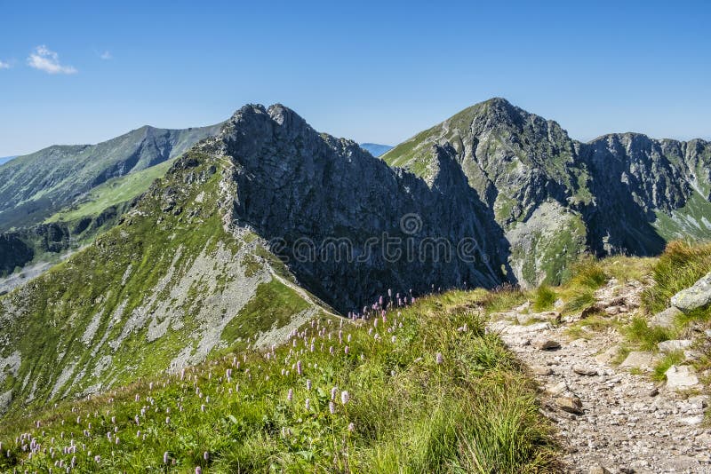 Western Tatras scenery from Volovec peak, Slovakia, hiking theme