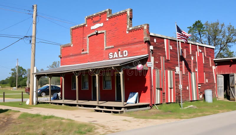 Western town building facade old west frontier architecture of a representing the and style classic in setting evoking historical royalty-vrije illustratie