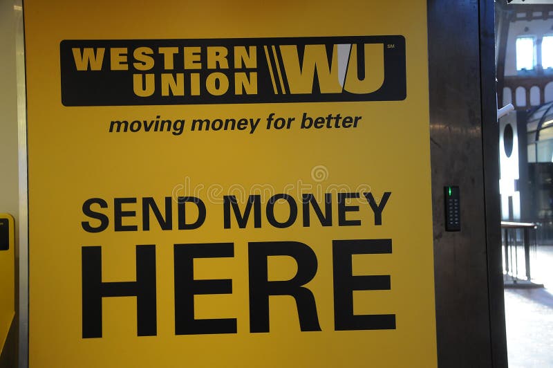 WESTERN UNION MONEY TRANSFER Editorial Photography - Image of cash