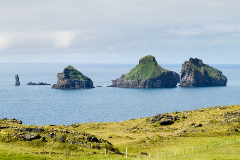 Westman Islands beach day view, Iceland landscape.Smaeyjar islands stock images Westman Islands beach day view, Iceland landscape.Smaeyjar islands stock images