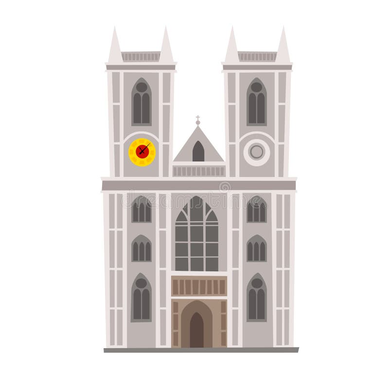Westminster Abbey vector Illustration. England landmark, London city symbol vector illustration Westminster Abbey vector Illustration. England landmark, London city symbol vector illustration
