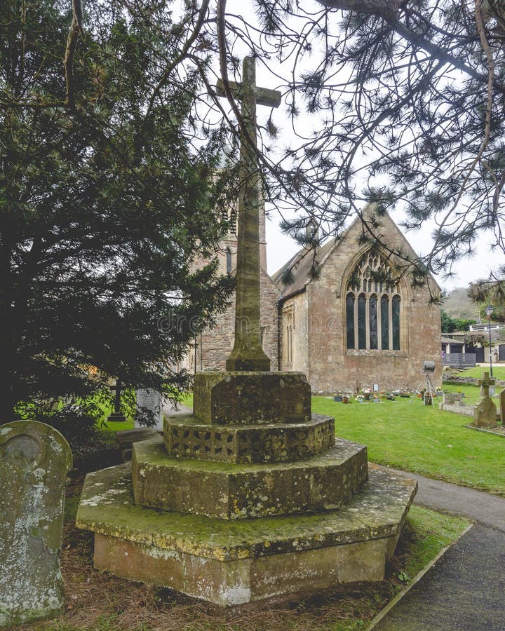 St Peter and St Paul`s Church - War Memorial. Weston-in-Gordano, England - Feb 6, 2018: St Peter and St Paul`s Church - War Memorial royalty free stock images St Peter and St Paul`s Church - War Memorial. Weston-in-Gordano, England - Feb 6, 2018: St Peter and St Paul`s Church - War Memorial royalty free stock images