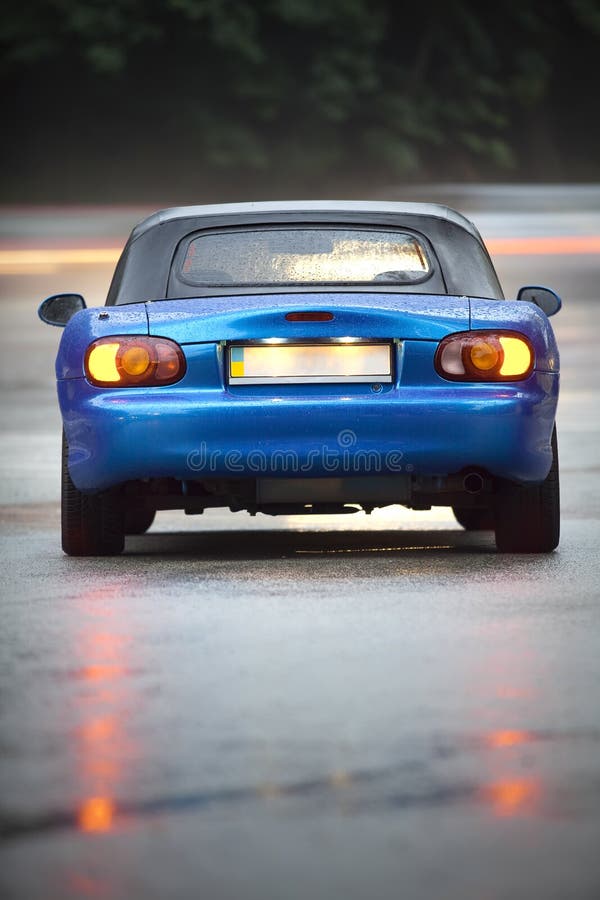 Wet Blue car. Mazda Miata