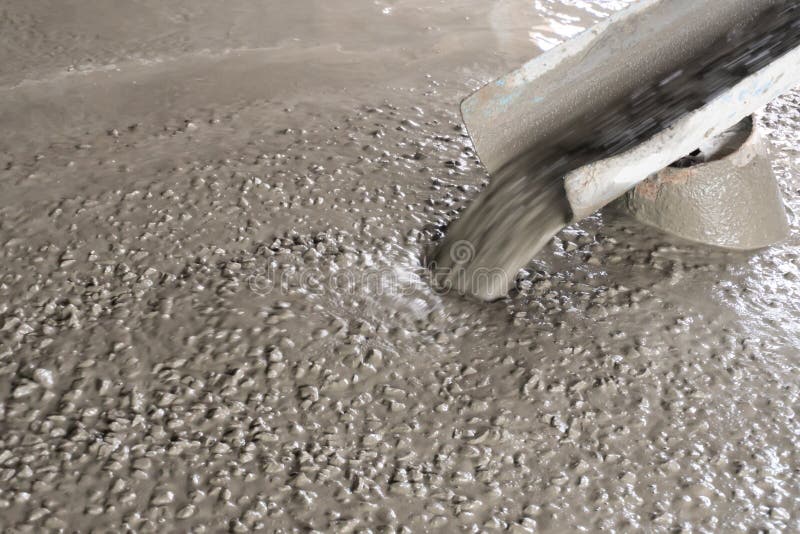 Wet Cement. Ready Mixed Concrete for Floor Pouring Stock Photo - Image