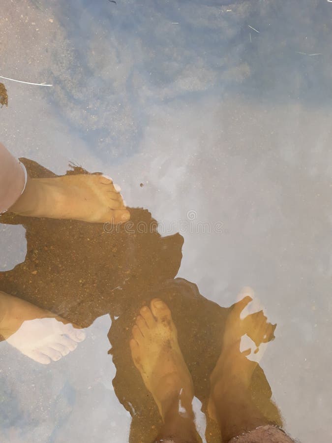 Wet feet in cold water stock photo. Image of feet, river 139457484