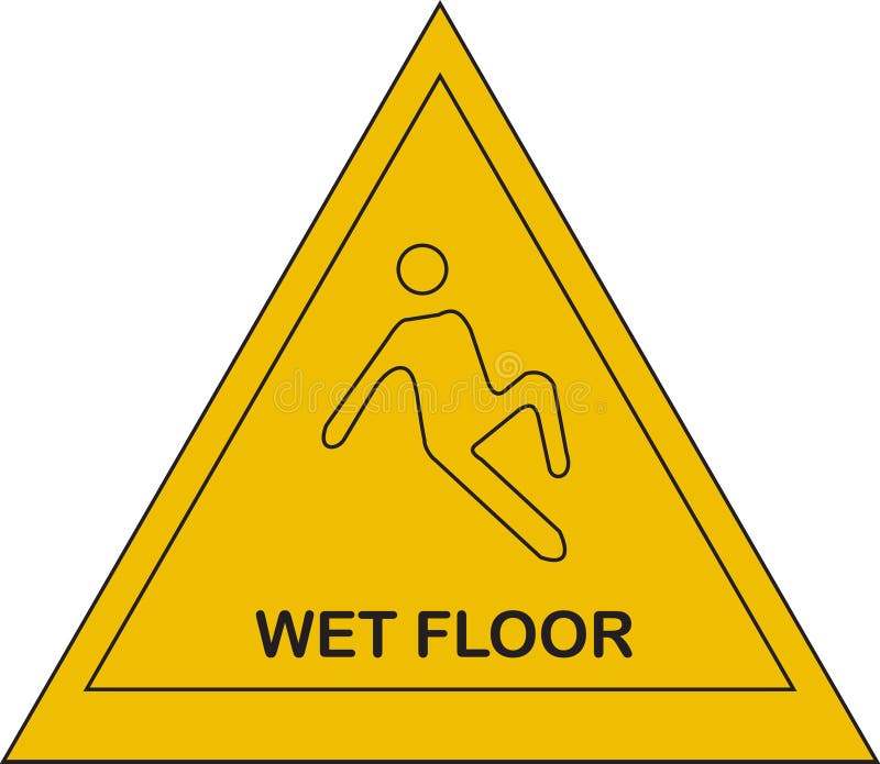 Caution Wet Paint Warning Sign Stock Illustration Illustration of