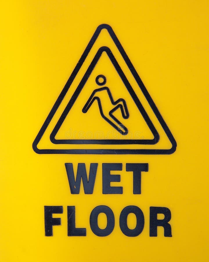 Wet Floor Sign stock photo. Image of caution, stop, clean - 843066