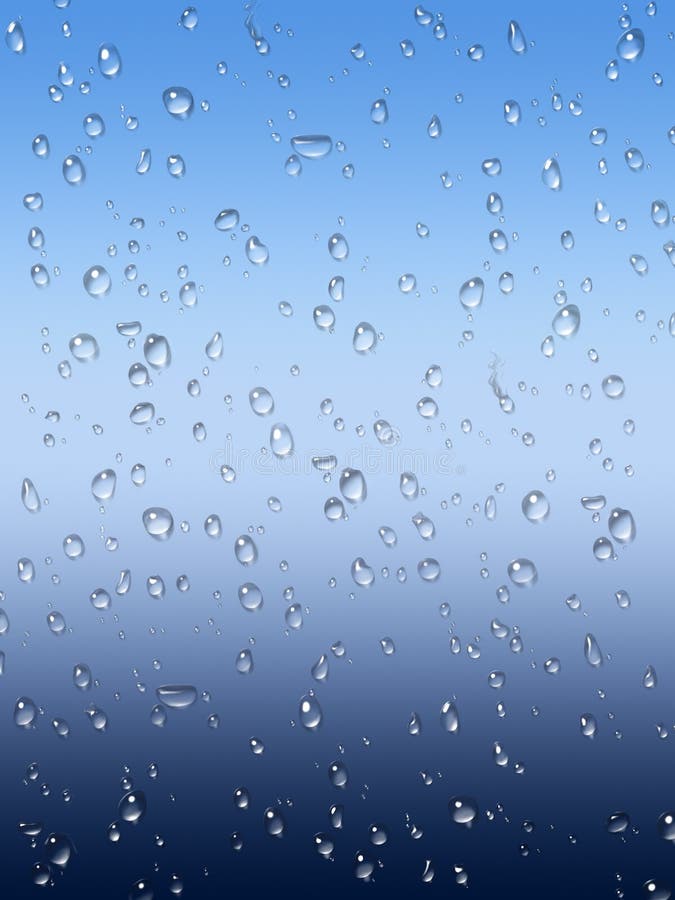 Wet Glass Window Background Stock Illustration - Illustration of drops ...