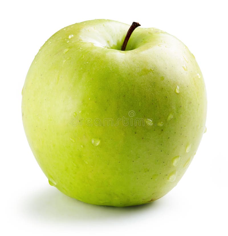 Wet green apple stock photo. Image of drops, fresh, apple 108198340