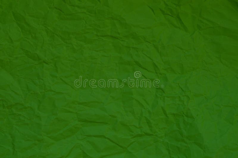 Crumpled Green Paper Background Stock Photo, Picture and Royalty