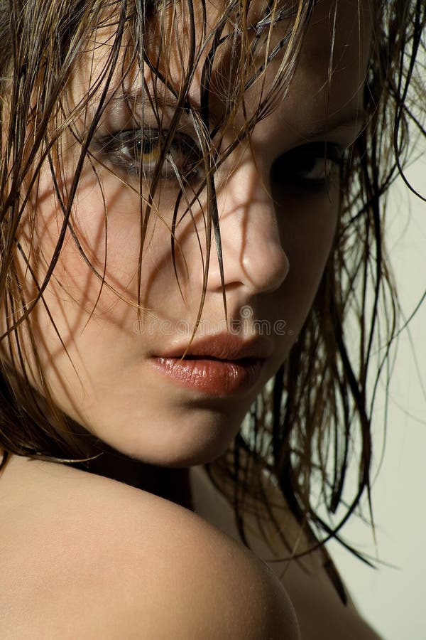 Wet Hair Portrait Stock Image Image Of Beauty Female
