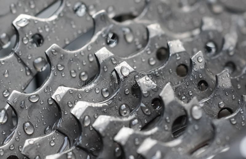 Wet Mountain Bike Cassette Teeth Stock Image Image of bike
