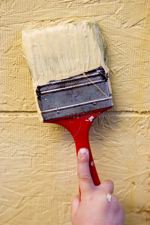 Wet paintbrush stock image. Image of yellow, rainbow 35206397