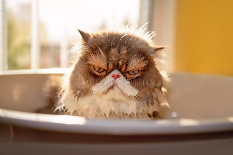 Persian cat wet hot sale