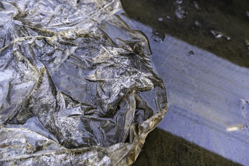 Wet plastic in the trash stock image. Image of rubbish 268493887