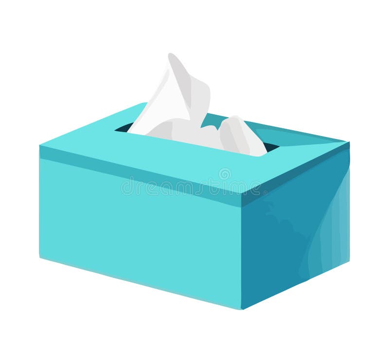 Wet Wipe Napkins Blue in Box Stock Vector Illustration of stroke